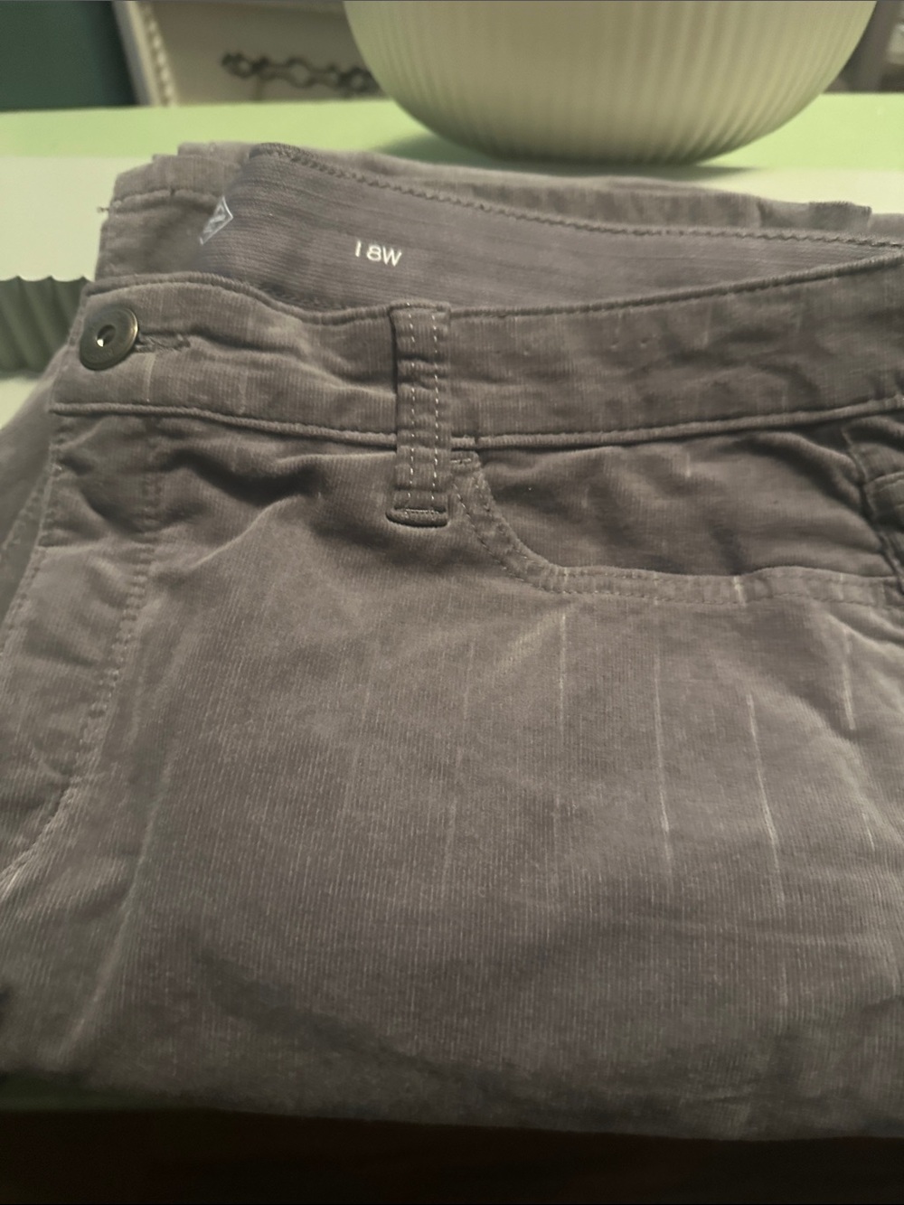 Gray Corduroy Pants - Size 18W